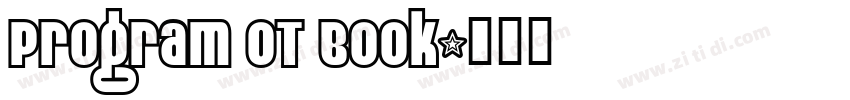 Program OT Book字体转换